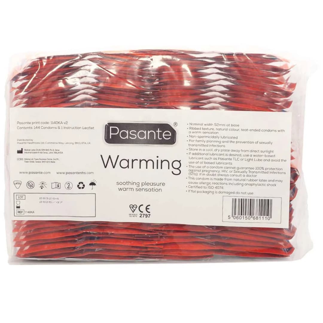 Презервативи Pasante Warming Condoms Bulk Packs 144 pcs — фото 1