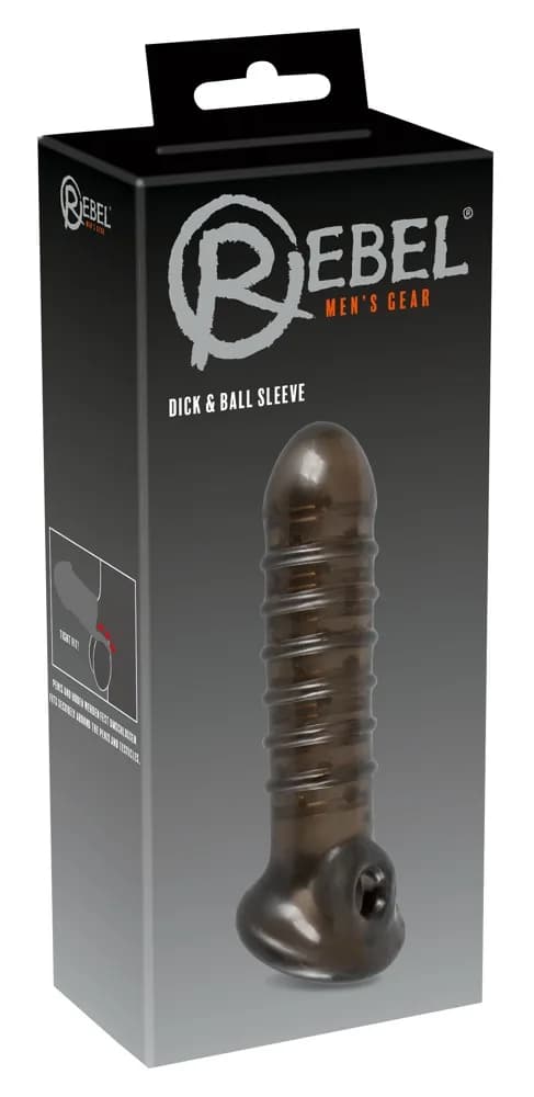Насадка на пеніс Rebel Dick & Ball Seeve, чорна