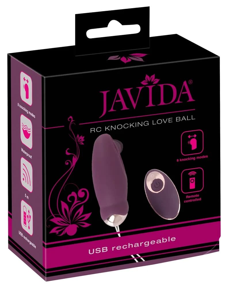 Віброяйце Javida RC Knocking Love Ball, фіолетове