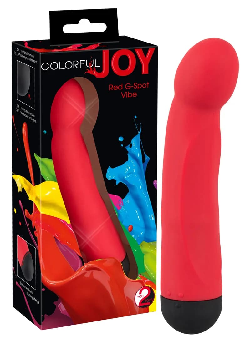 Вібратор You2Toys Colorful Joy, червоний, для стимуляції G-точки