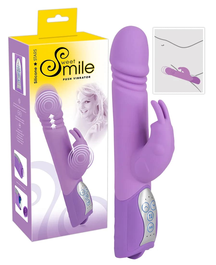 Вібратор кролик Smile Push Vibrator, фіолетовий
