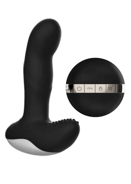 Анальний вібратор з пульсацією та підігрівом B - Series Fox Silicone Massager, чорний