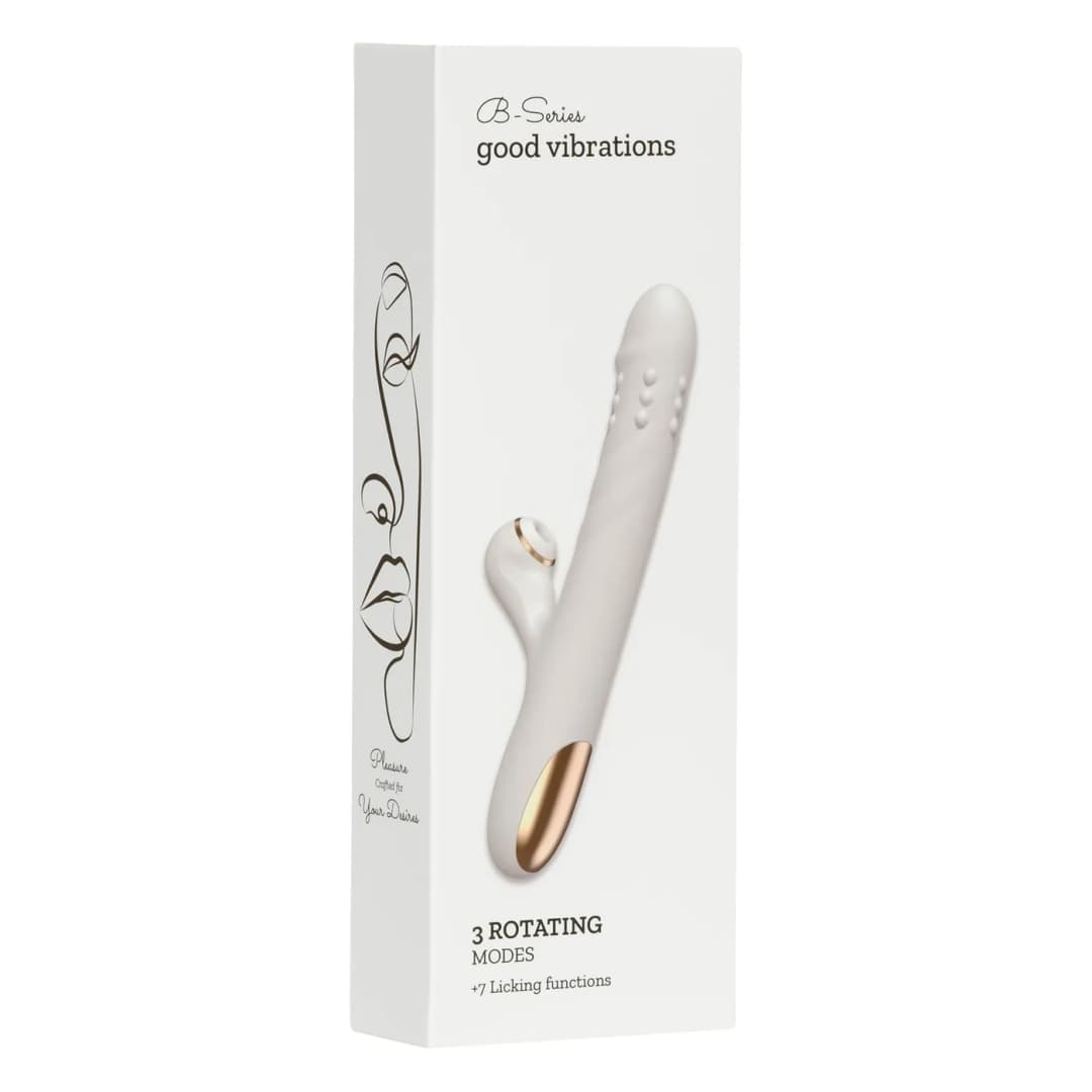 Вібратор для подвійної стимуляціїї Silicone Vibrator 3 rotating functions and 7 licking functions