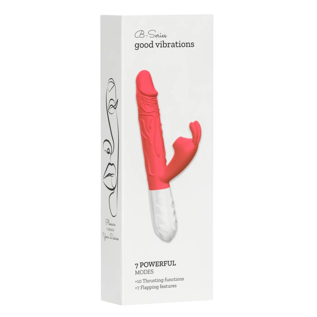 Вібратор B-Series Silicone Vibrator, силіконовий, 10 thrusting and7 Flapping
