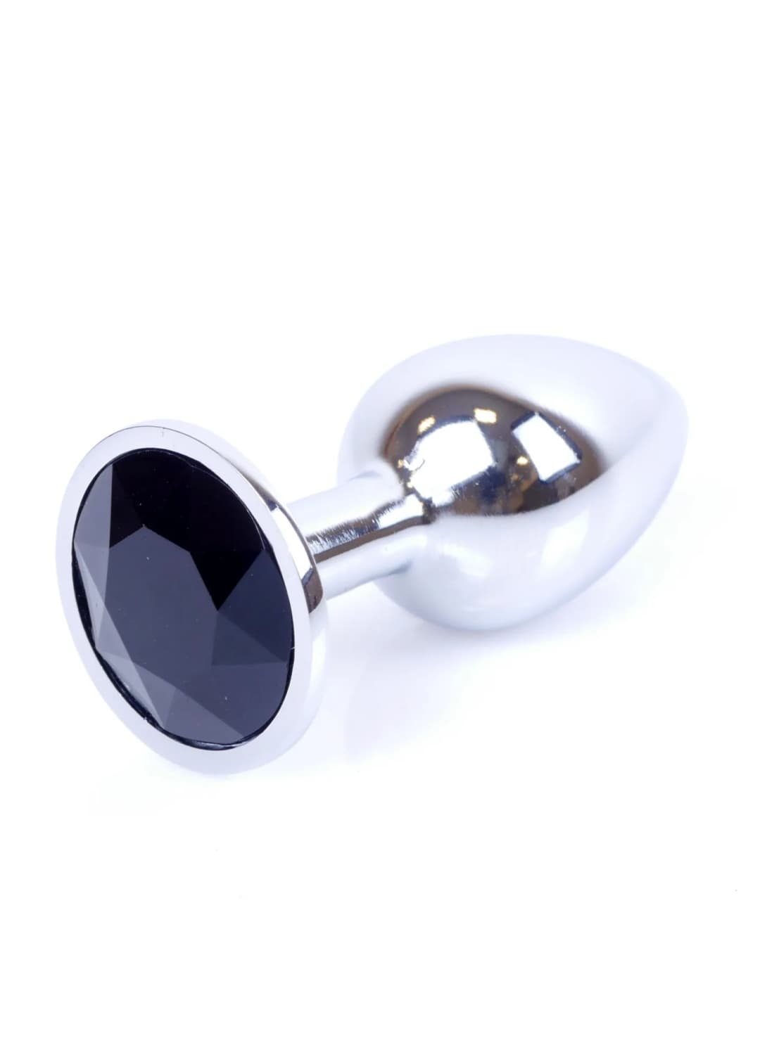 Анальна пробка B - Series HeavyFun Jewellery Silver Plug, чорна — фото 1