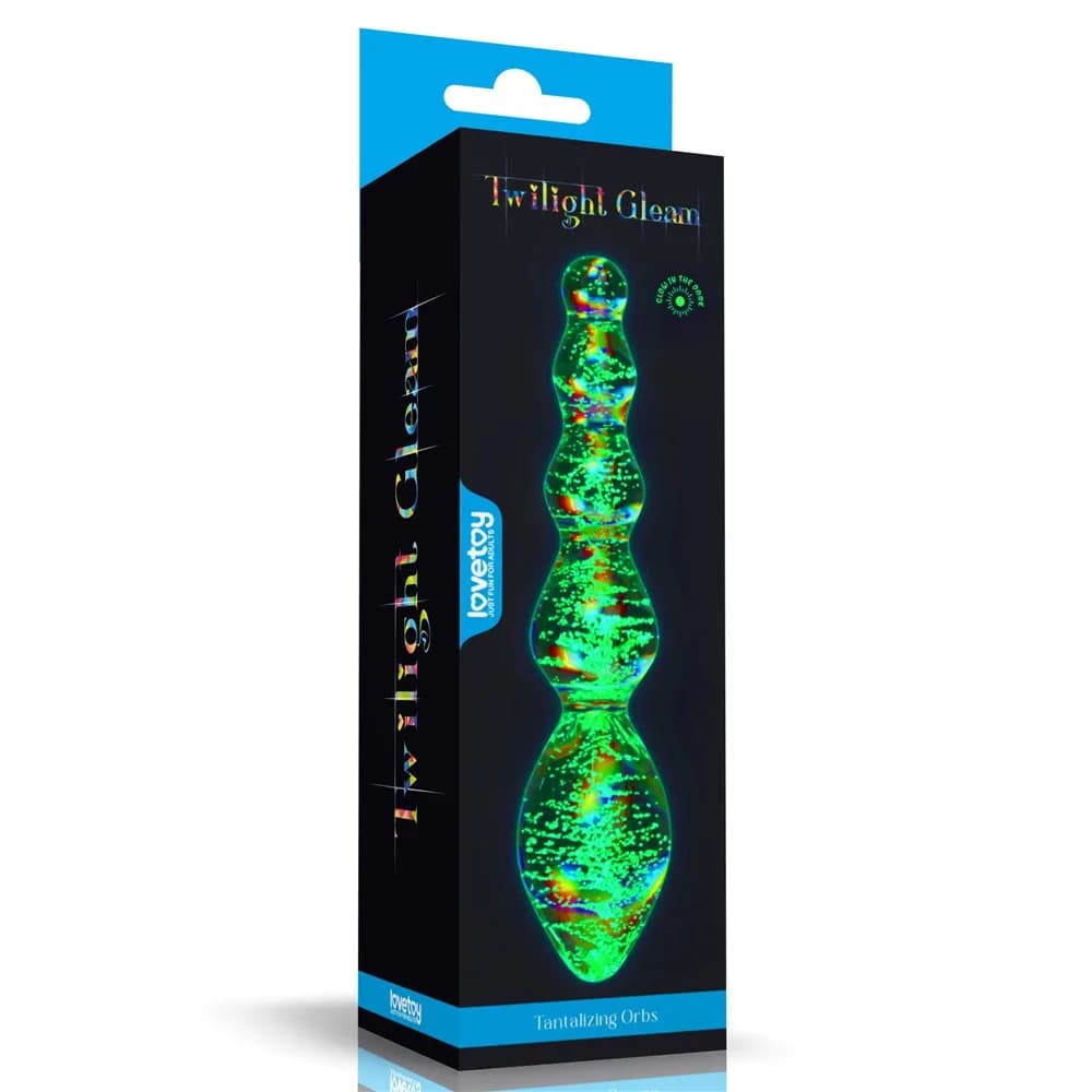 Фалоімітатор Twilight Gleam Tantalizing Orbs, світиться у темряві, прозорий