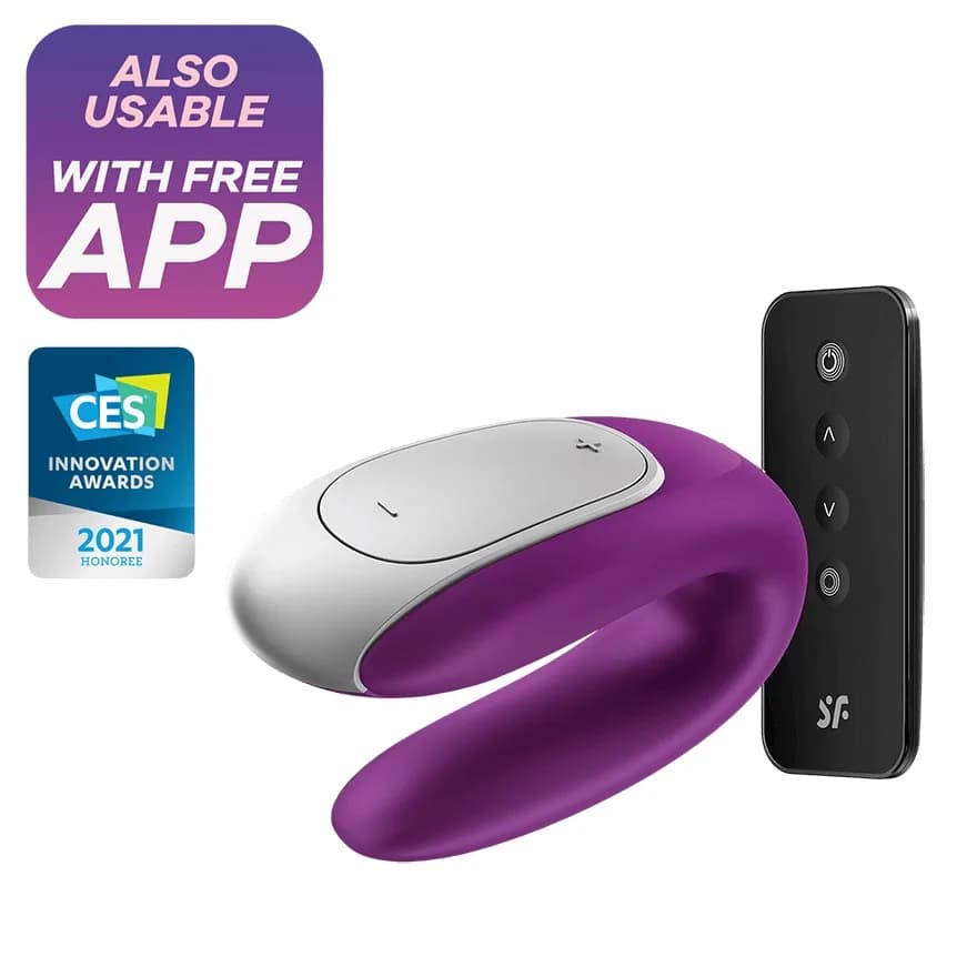 Вібратор Satisfyer Double Fun Partner Vibrator, фіолетовий