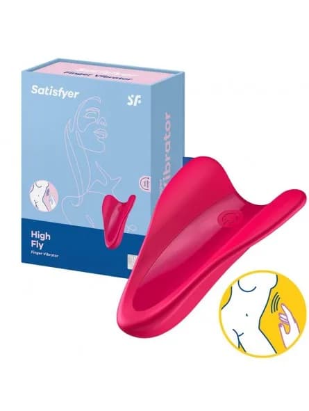 Вібронасадка на палець Satisfyer High Fly, червона