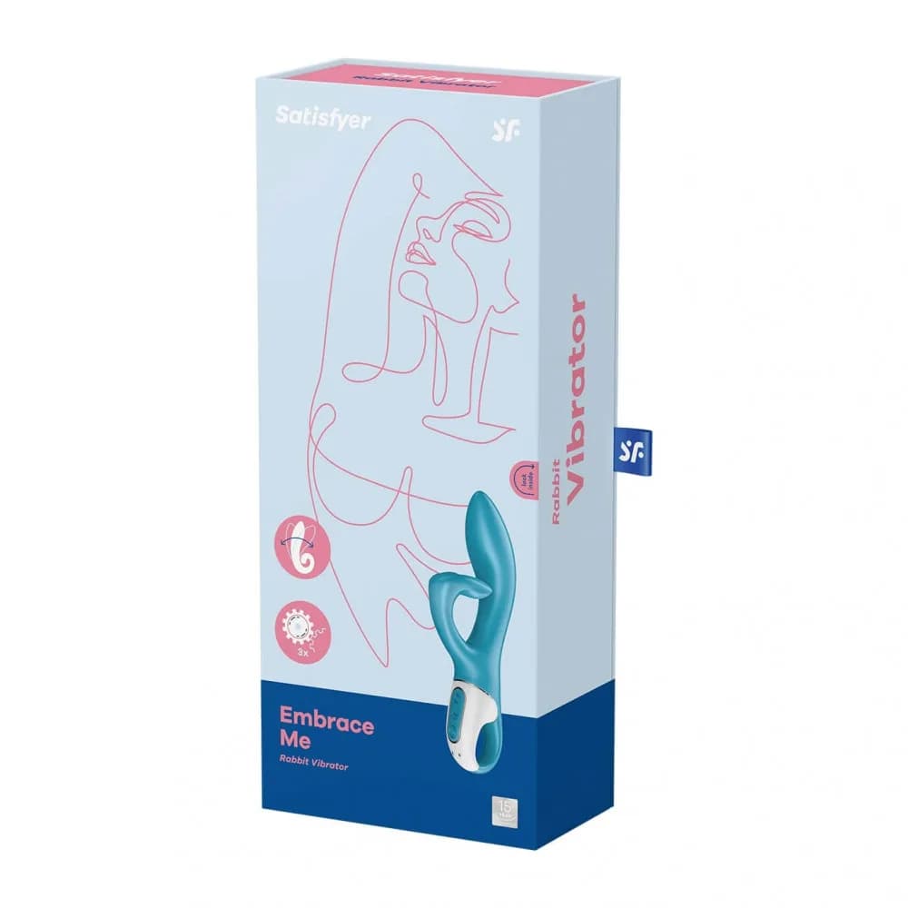 Вібратор Satisfyer Embrace Me, блакитний