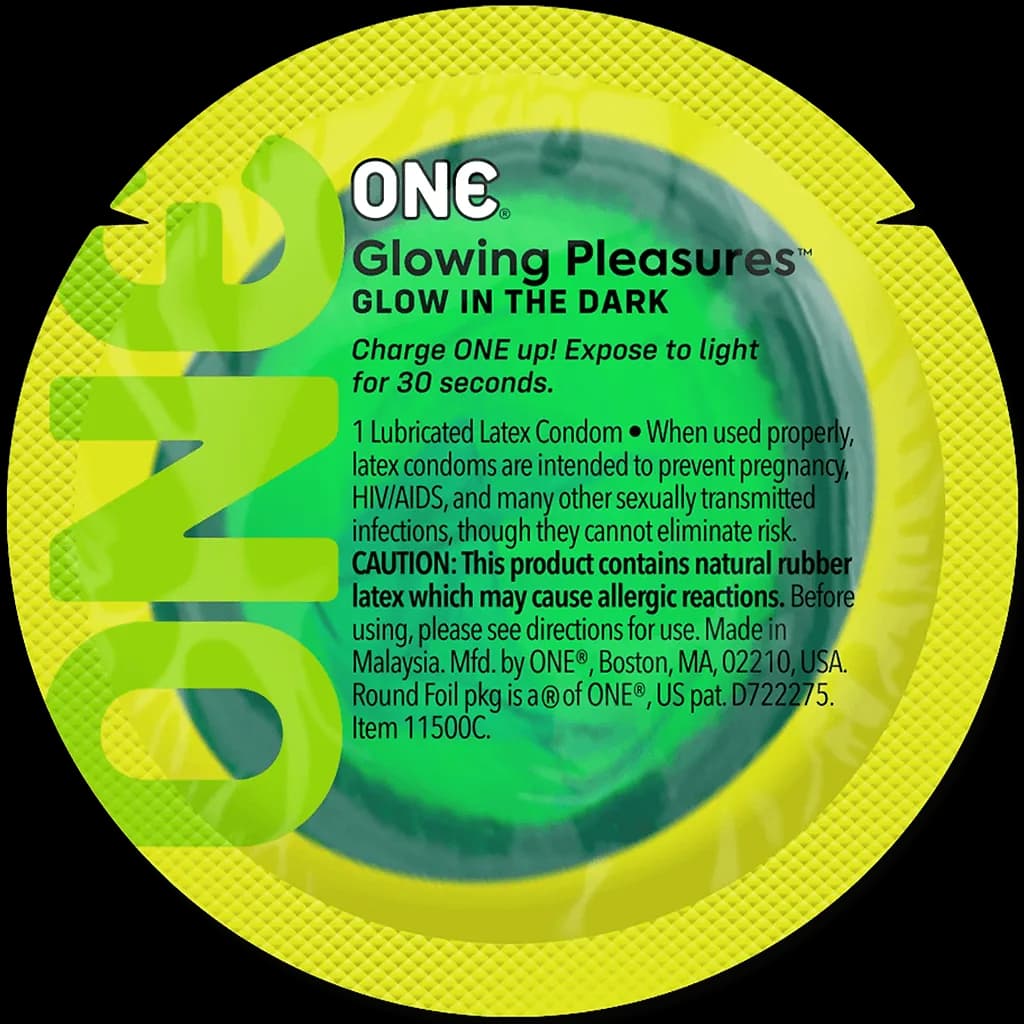 Презерватив ONE Glowing Pleasures, 1 шт