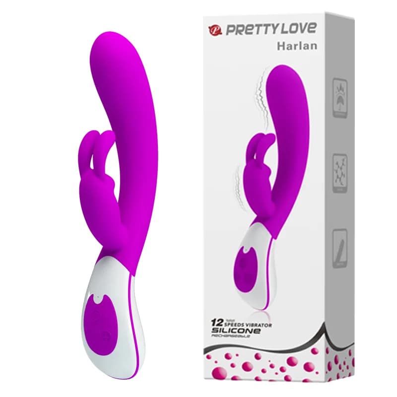 Вібратор кролик Pretty Love Harlan, фіолетовий