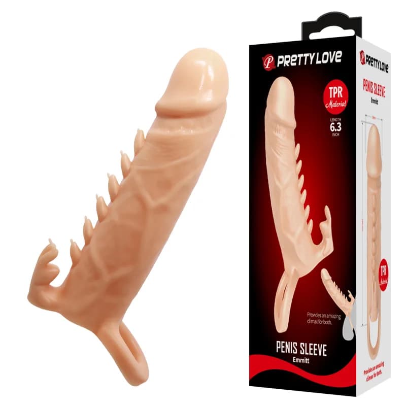 Насадка на пеніс Pretty Love Penis Sleeve Emmitt, тілесна