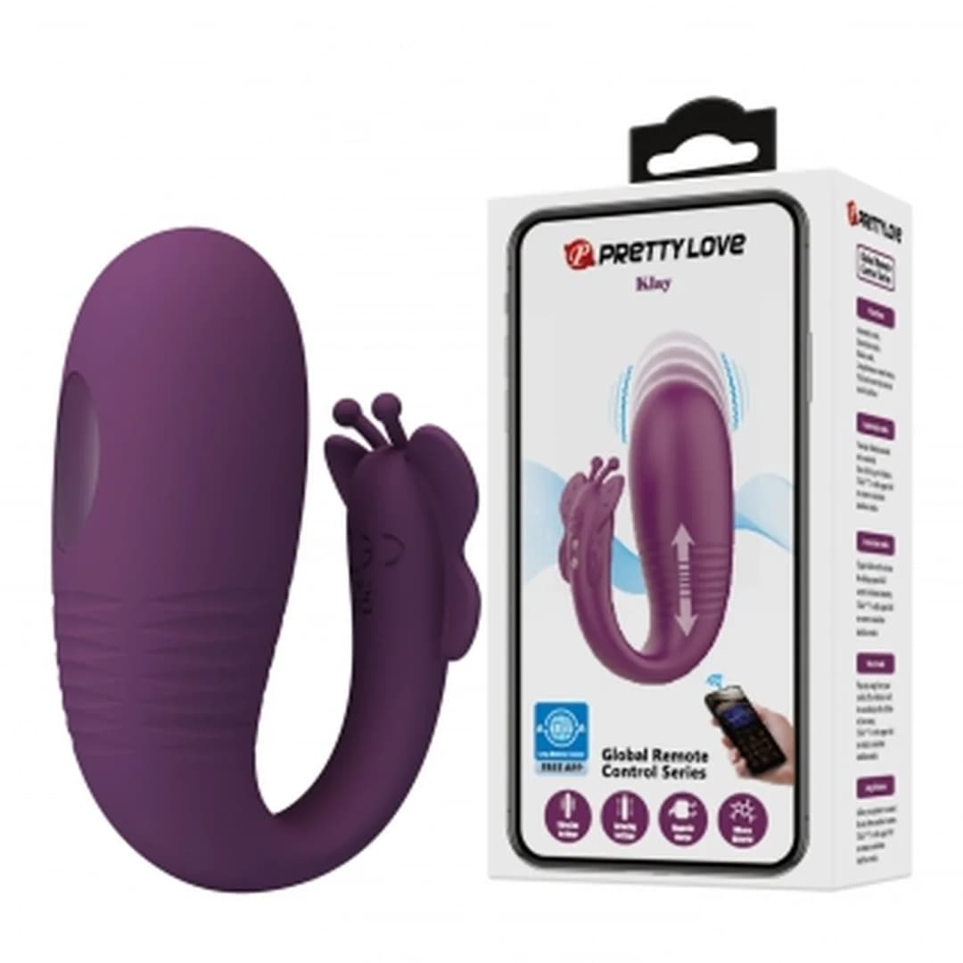 Вібростимулятор PRETTY LOVE - Klay, 10 vibration functions 10 thrusting settings Mobile APP remote c