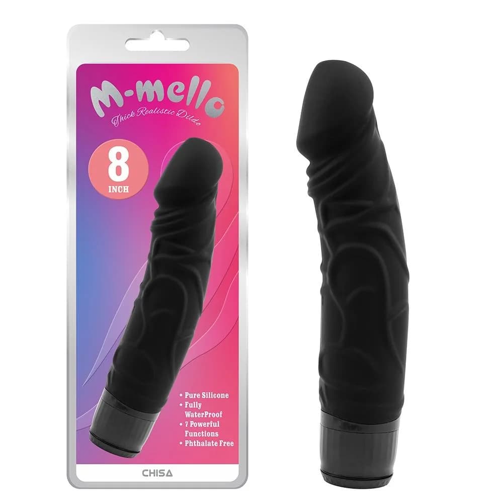 Вібратор M-Mello Thick Realistic Dildo 19.5 см, чорний
