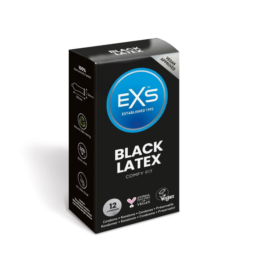 Презервативи EXS Black Latex, 12 шт