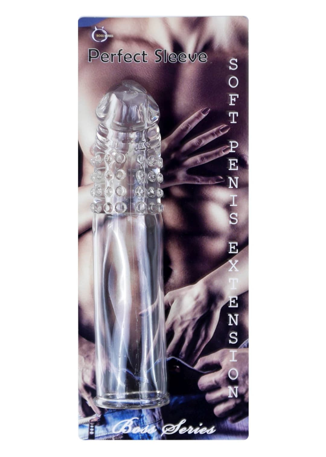 Насадка на пеніс B-Series Perfect Sleeve Soft Penis Extension, прозора — фото 1