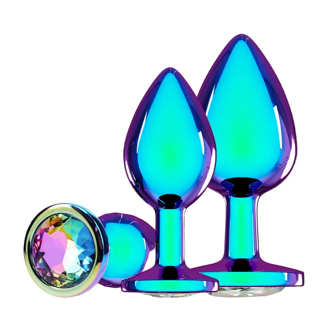 Набір анальних пробок Venice Collection - Metal Anal Plug Set - Iridescent