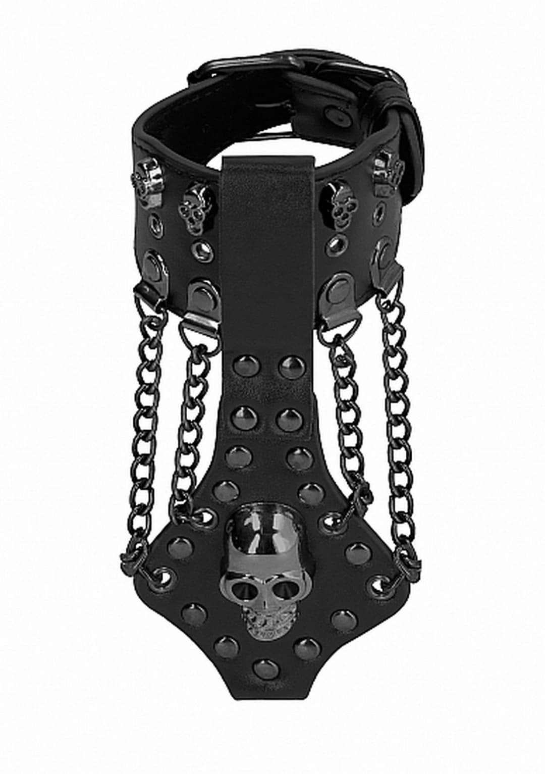 Прикраса на руку Skulls & Bones Skull Bracelet With Chains, чорна