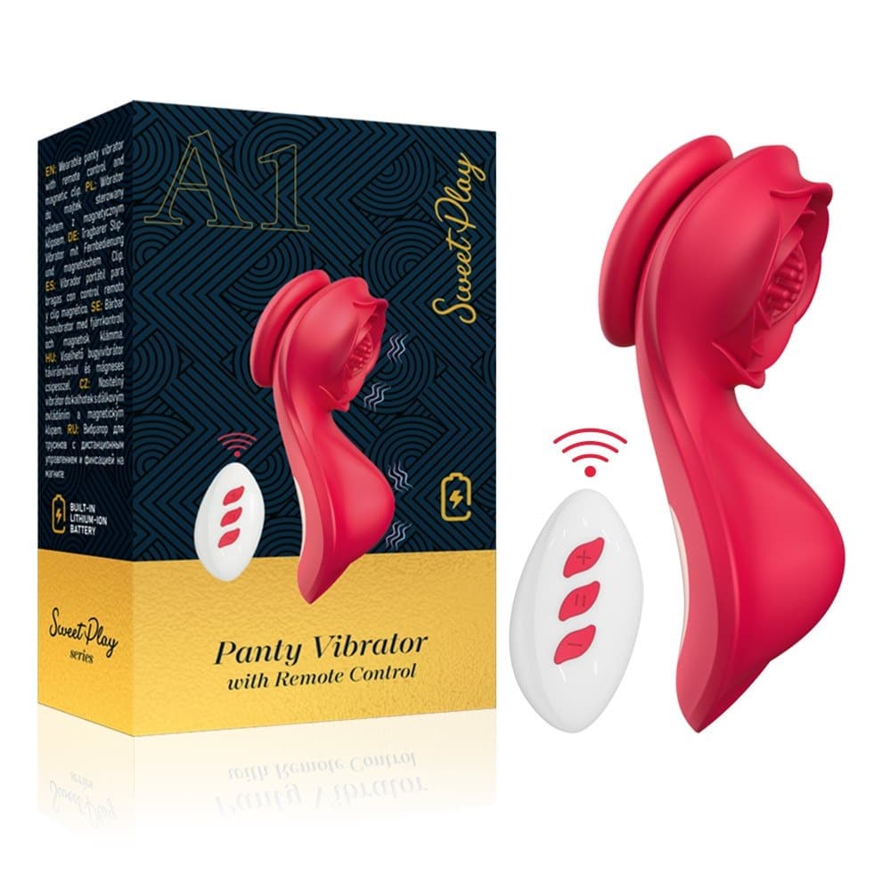 Кліторальний вібратор Sweet Play Panty Vibrator With Remote Control A1, червоний