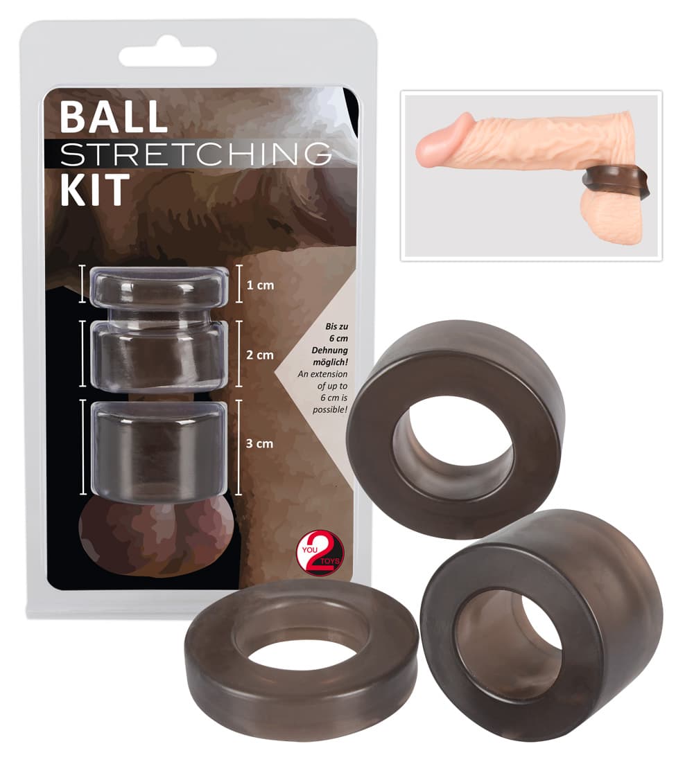 Набір ерекційних кілець You2Toys Ball Stretching Kit, чорний