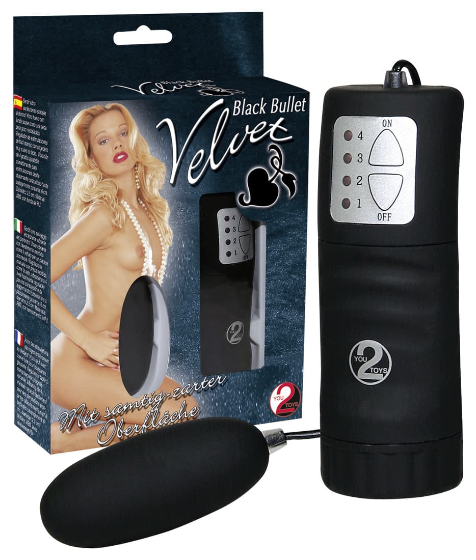 Віброяйце Velvet Black Bullet, чорне