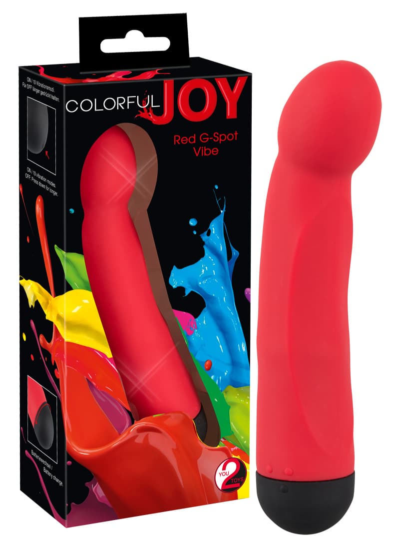 Вібратор You2Toys Colorful Joy, червоний, для стимуляції G-точки