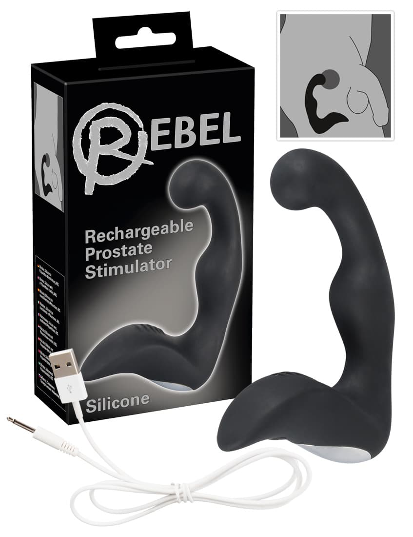 Масажер простати Rebel Prostate Recharge, чорний