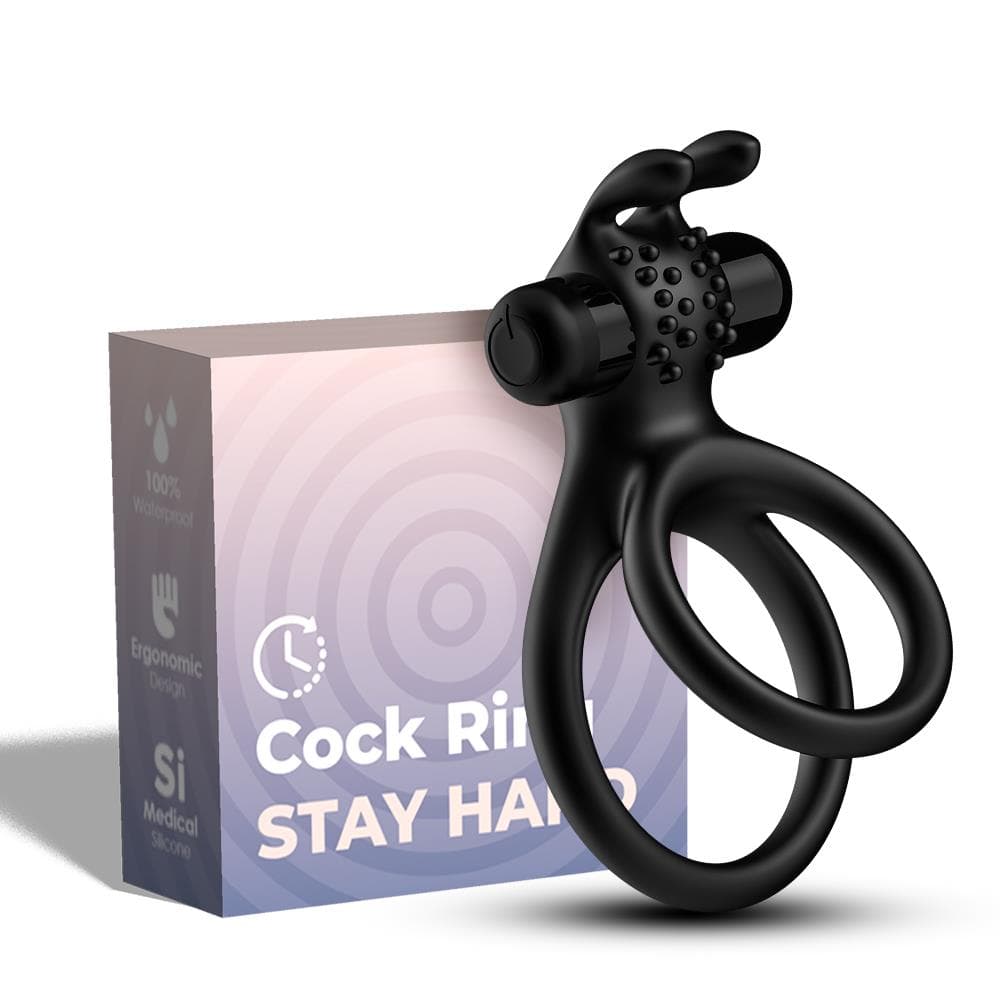 Віброкільце для члена Boss Series Traveler Cock Ring Stay Hard, чорне