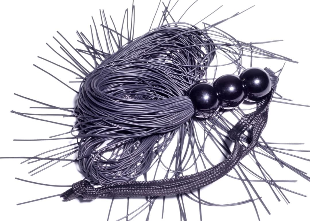 Батіг Silicone Whip Black 10 - Fetish Boss Series