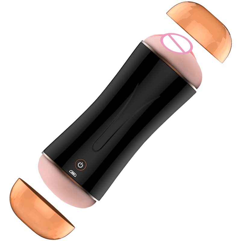Мастурбатор з вібрацією B - Series Fox Vibrating Masturbation, подвійний