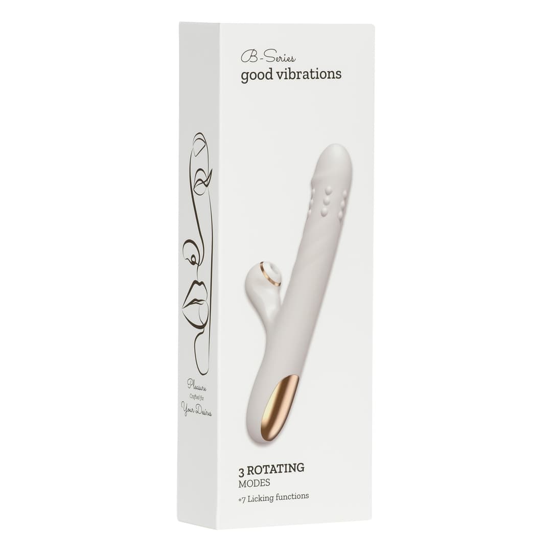 Вібратор для подвійної стимуляціїї Silicone Vibrator 3 rotating functions and 7 licking functions