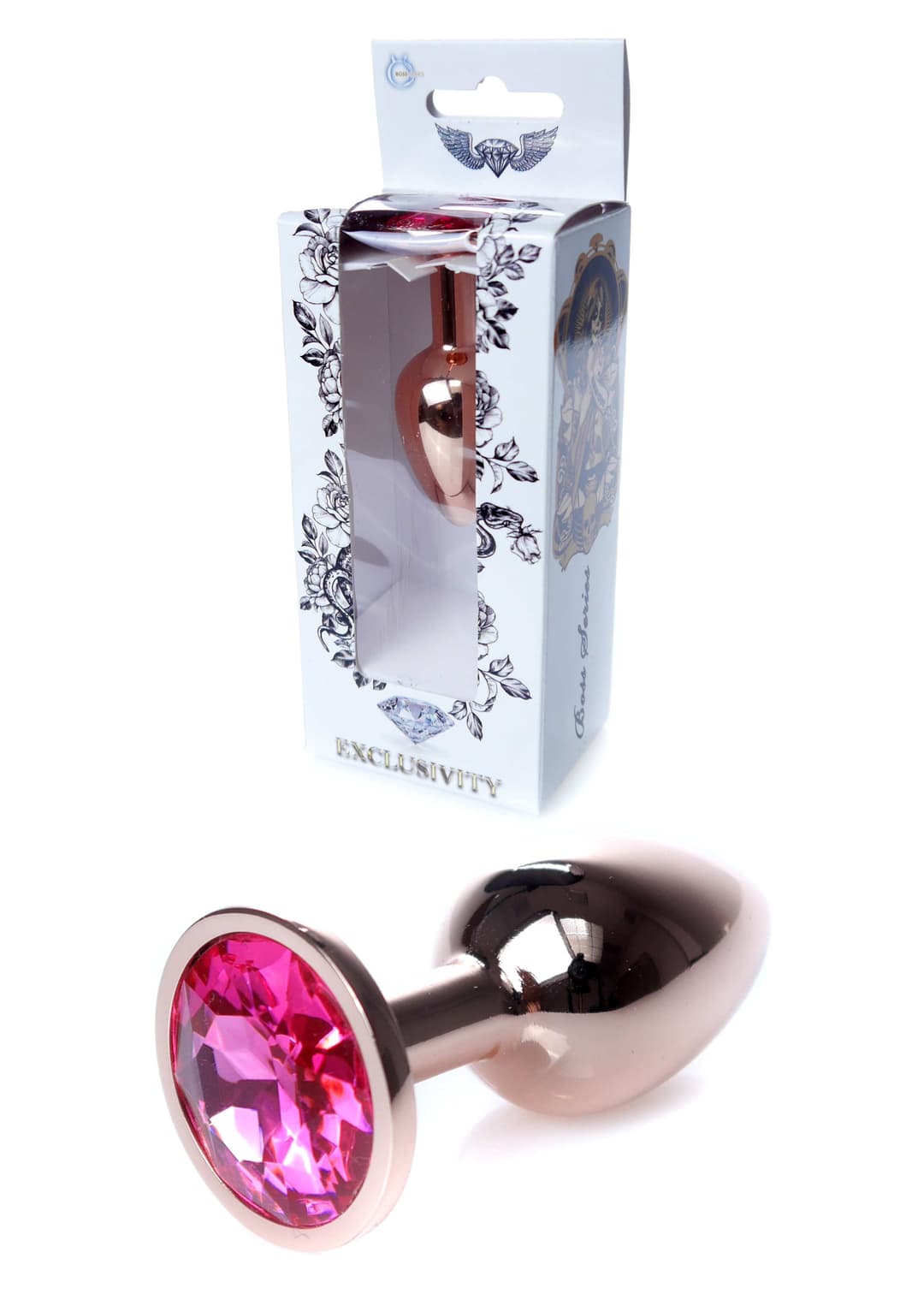 Анальна пробка B - Series HeavyFun Jewellery Red Gold Plug, золотисто-рожева — фото 1