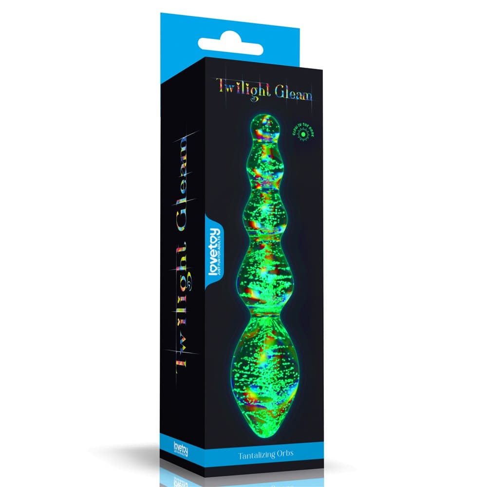 Фалоімітатор Twilight Gleam Tantalizing Orbs, світиться у темряві, прозорий