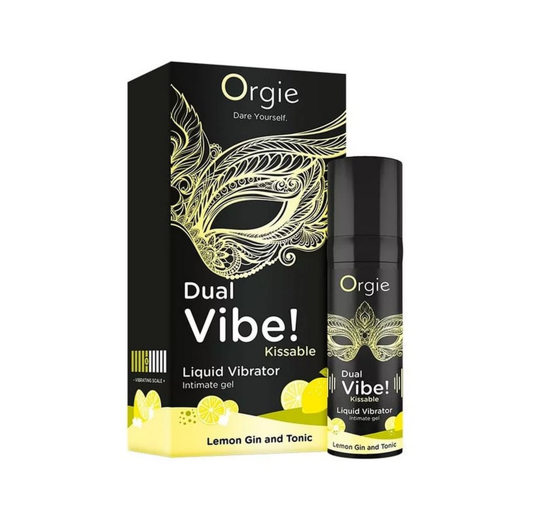 Збуджуючий гель з ефектом вібрації Orgie Dual Vibe! Liquid Vibrator Lemon Gin and Tonic, лимонний дж