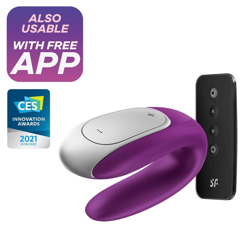 Вібратор Satisfyer Double Fun Partner Vibrator, фіолетовий
