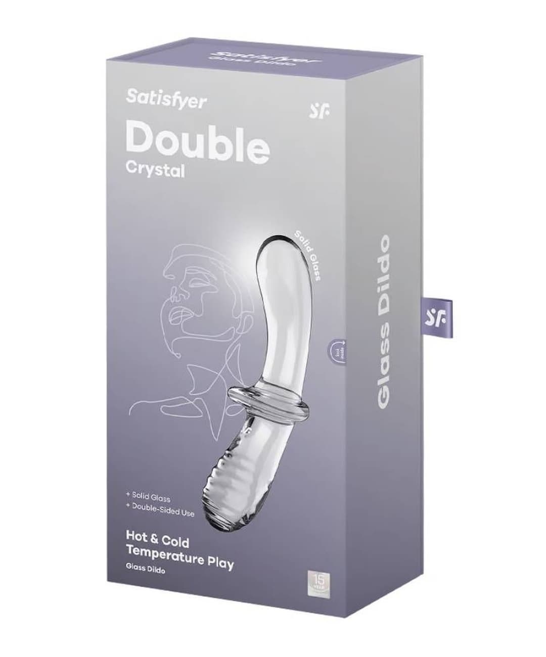 Фалоімітатор Satisfyer Double Crystal, прозорий
