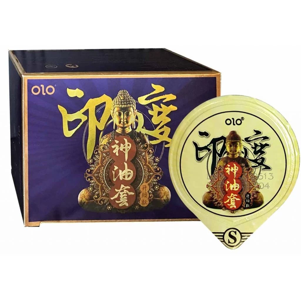 Презервативи Olo Blue Indian God Oil, ультратонкі, з пролонгуючим ефектом, 10 шт