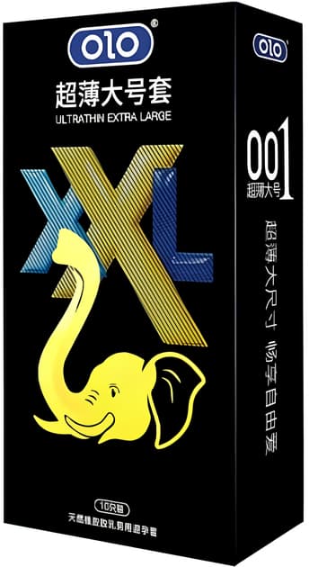 Презервативи Olo 0.01 XL, ультратонкі, збільшеного розміру, 10 шт