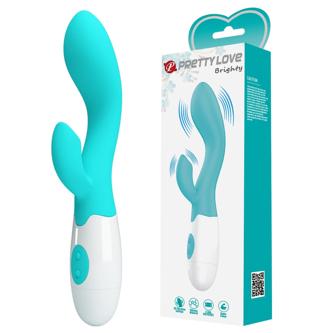 Вібратор PRETTY LOVE Brighty light blue, 30 function