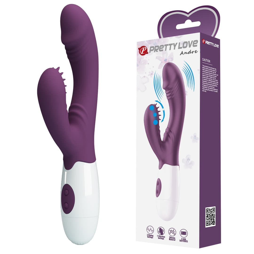 Вібратор PRETTY LOVE Andre purple, 7 function