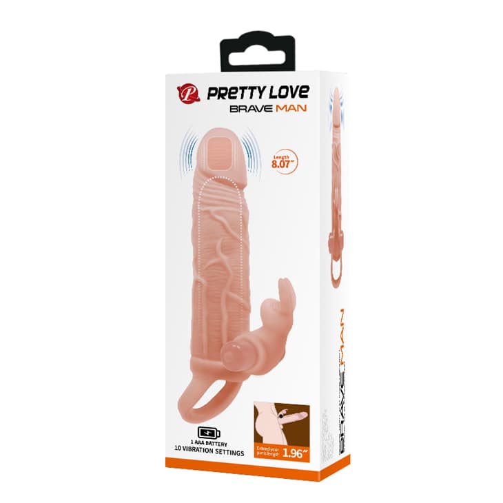 Насадка на пеніс BAILE BRAVE MAN 10 Vibraton
