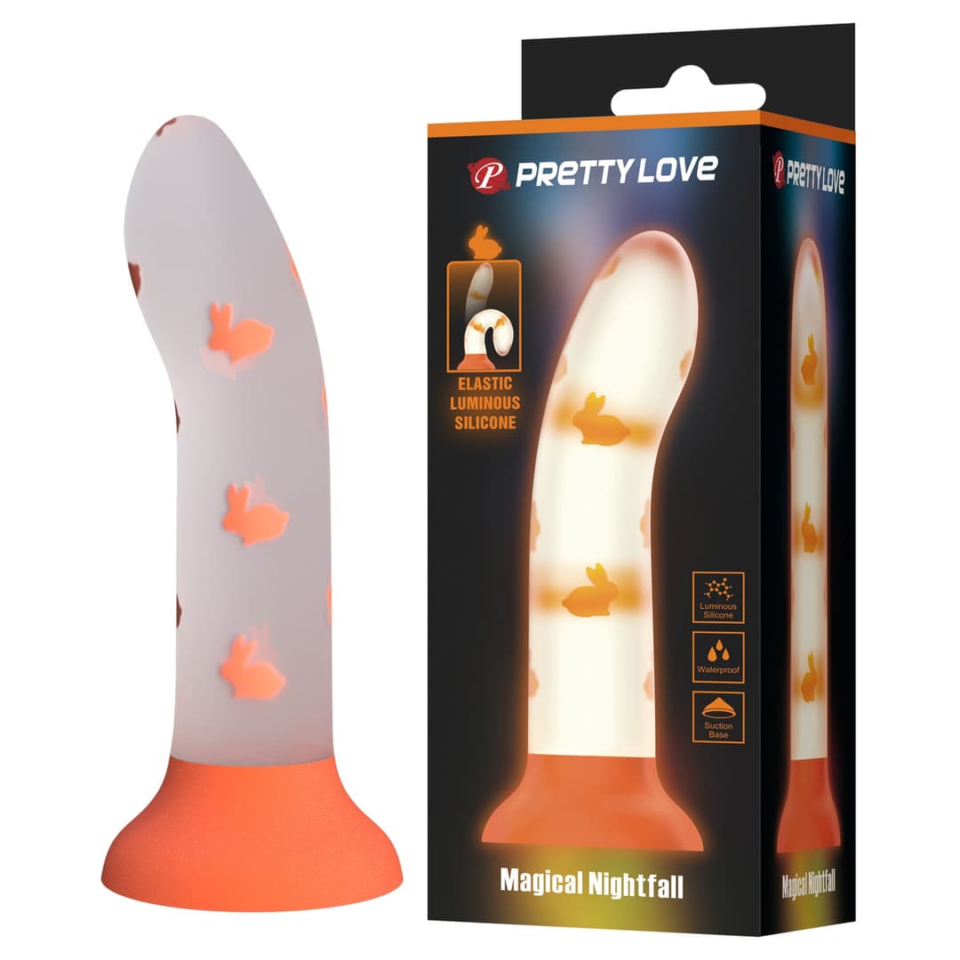 Фалоімітатор Pretty Love Magical Nightfall, що світиться, з присоскою
