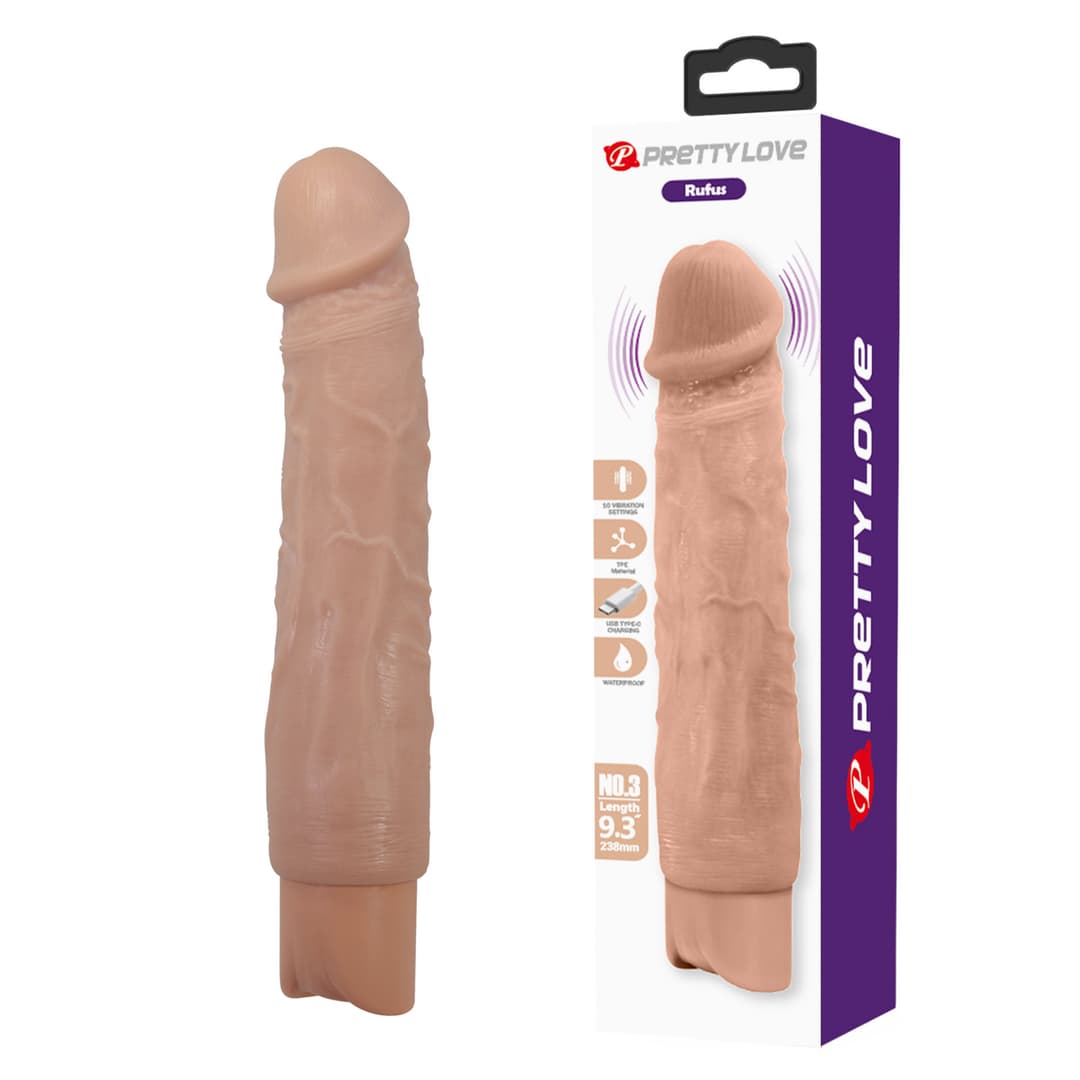 Вібратор Pretty Love Rufus Realistic Vibrating Dildo