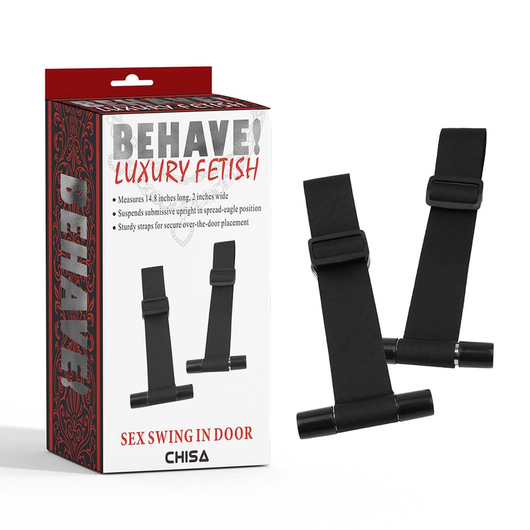 Фіксатори Behave Luxury Fetish Sex Swing In Door, чорні