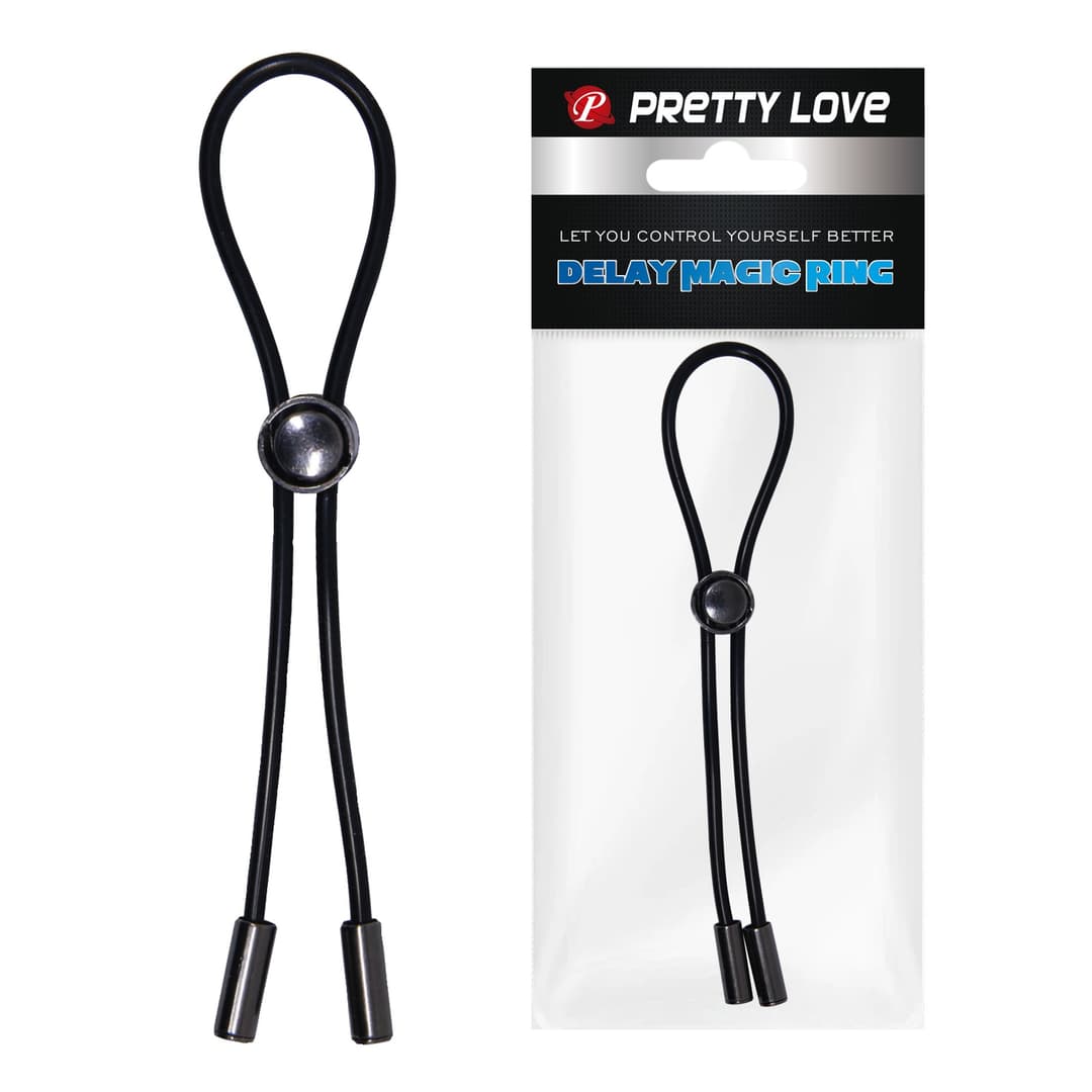 Ерекційне кільце Pretty Love Delay Magic Ring, чорне