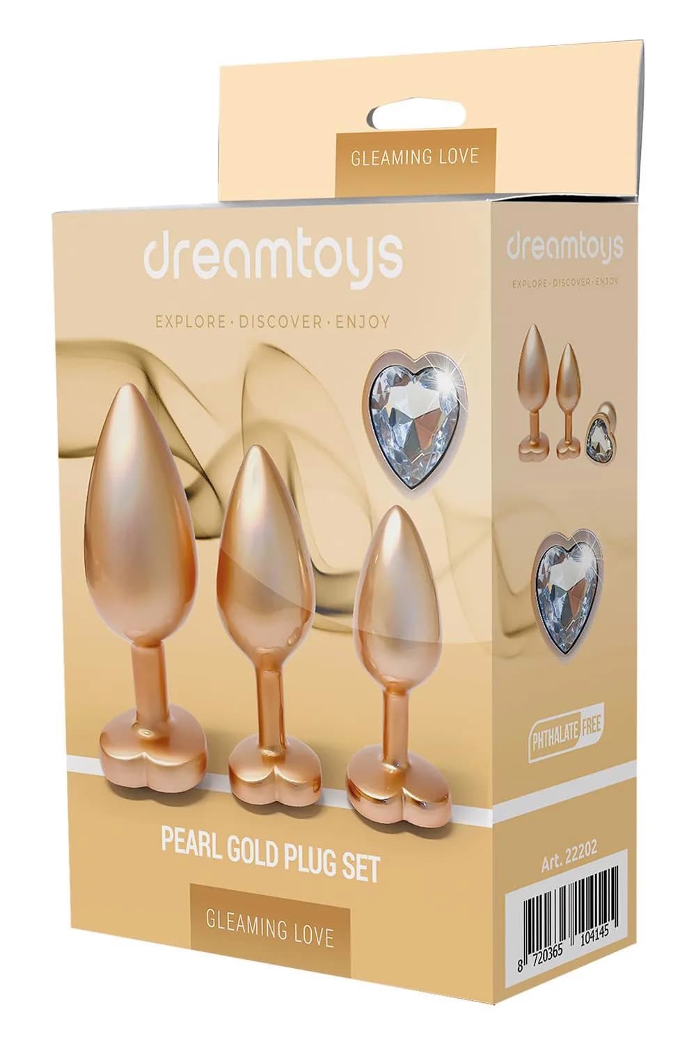 Набір анальних іграшок GLEAMING LOVE MATTE GOLD PLUG SET