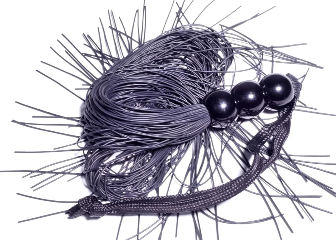 Батіг Silicone Whip Black 10 - Fetish Boss Series