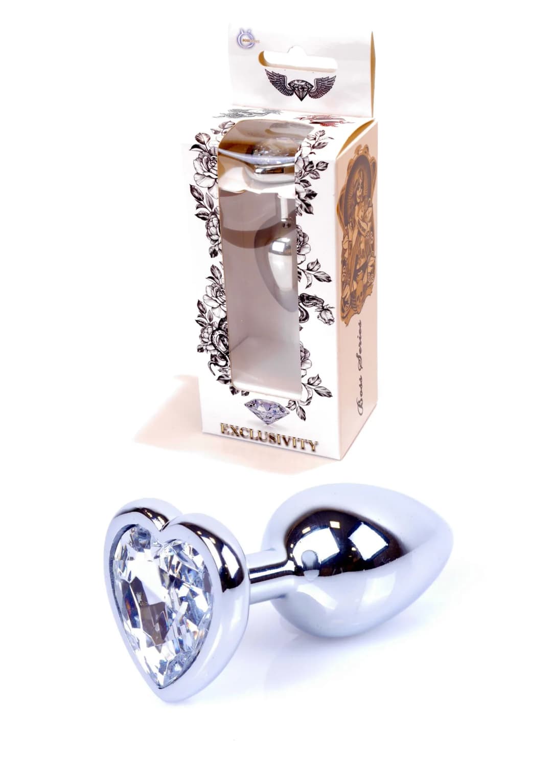 Анальна пробка -Jewellery Silver Heart PLUGClear