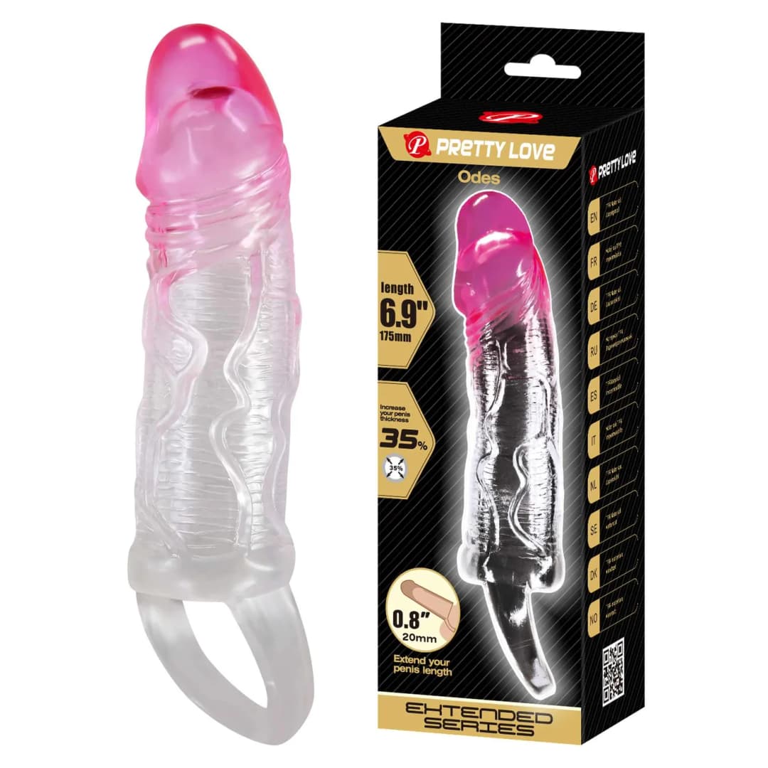 Насадка на пеніс PRETTY LOVE Odes, 17,5 cm, PENIS SLEEVE