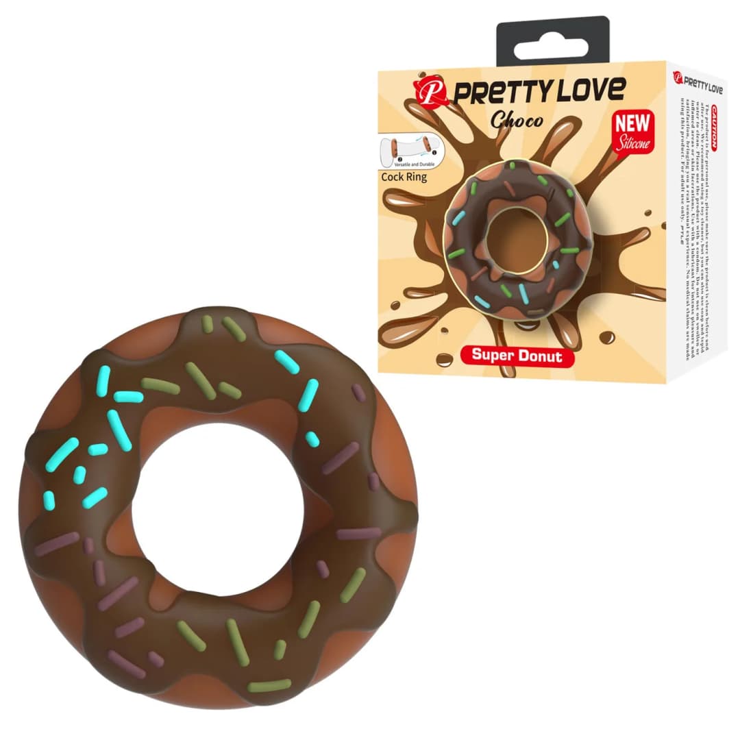Кільце для члена Pretty Love Choco Super Donut Silicone Cock Ring